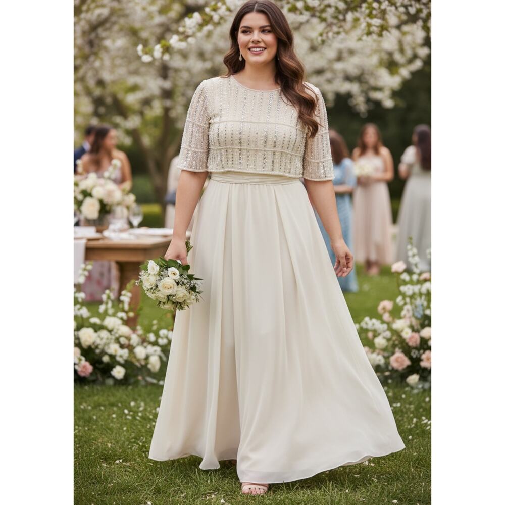 NWT MAC DUGGAL DRESS GOWN MOTHER OF THE BRIDE FORMAL EVENING WEDDING GUEST